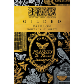 IOD Foil Transfer Papillon gold and silver