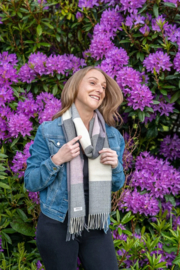 McNutt Sjaal Rose and Gray Check