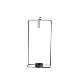 Wall Rectangular Tealight Holder black