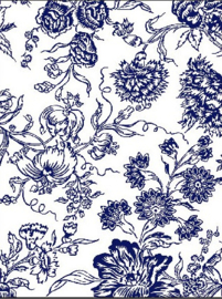 IOD Paint Inlay Indigo Floral