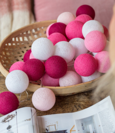 Cotton Ball Lights Regular Lichtslinger Roze - Pink 20 balletjes