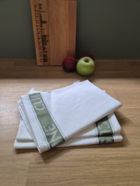 Cuisine wit - groen theedoek