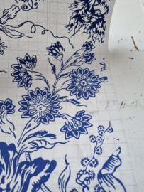 IOD Paint Inlay Indigo Floral