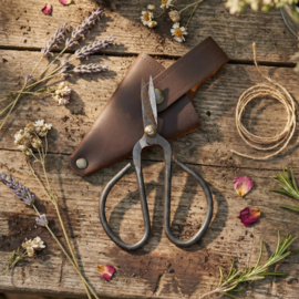 Kleine Tuinschaar in leren etui