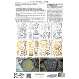 IOD Foil Transfer Papillon gold and silver