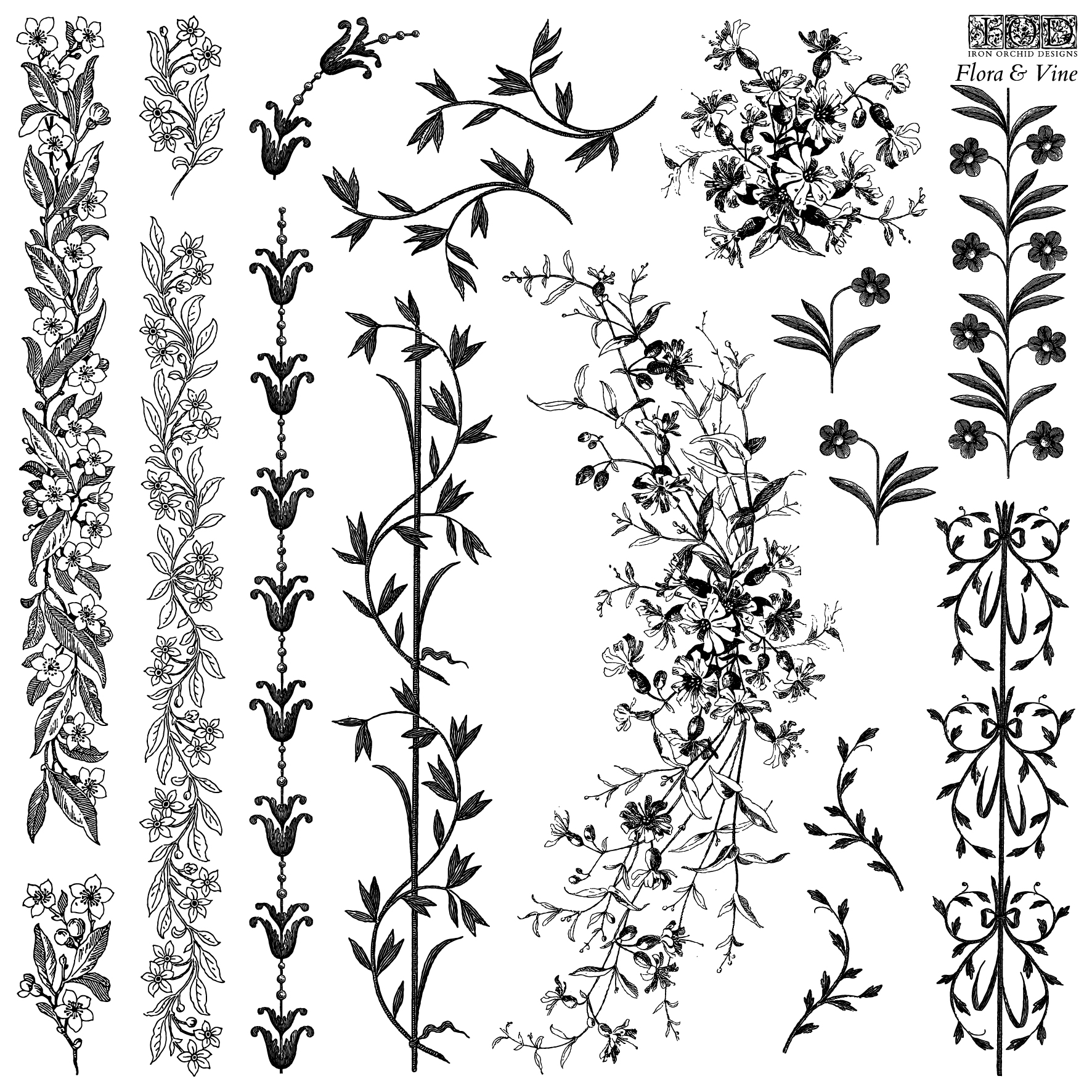IOD Stempel Flora and Vine