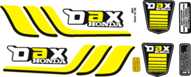 Set stickers Honda DAX ST CT Old school Zwart/GEEL