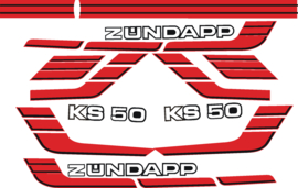 stickerset zundapp ks50 rood