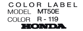 color label mt50e r 119