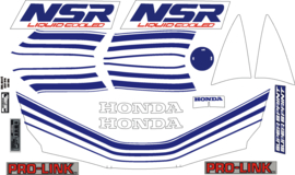 complete stickerset honda nsr eerste type blauw