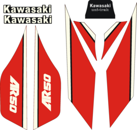 sticker set Kawasaki ar50 zwart