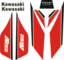 sticker set Kawasaki ar50 wit