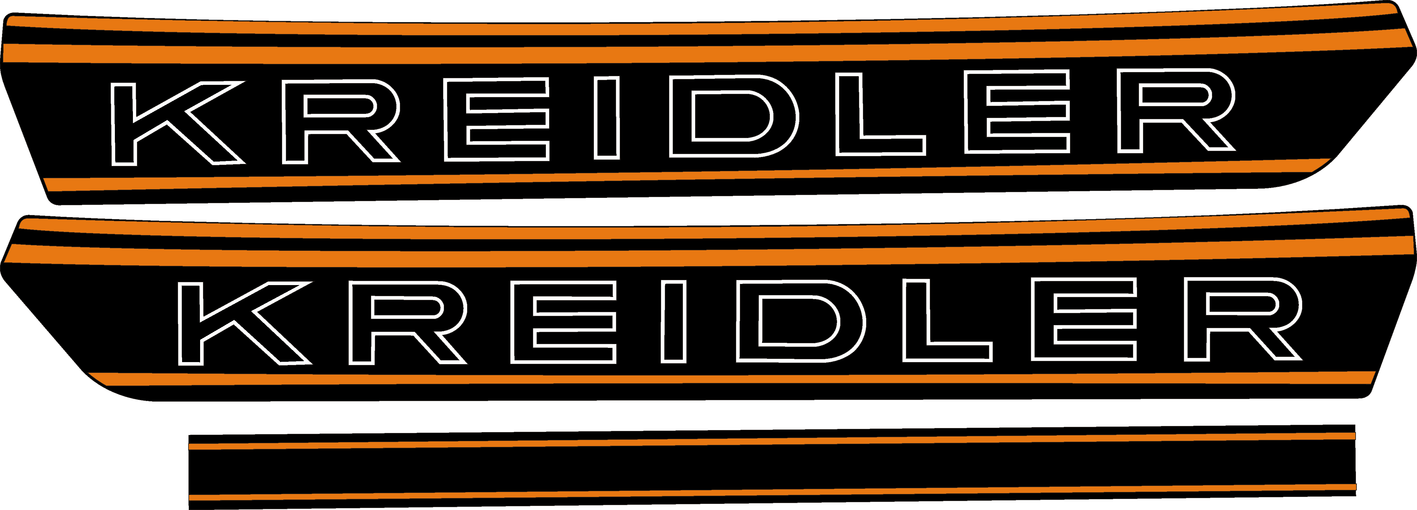 Kreidler tank stickers oranje