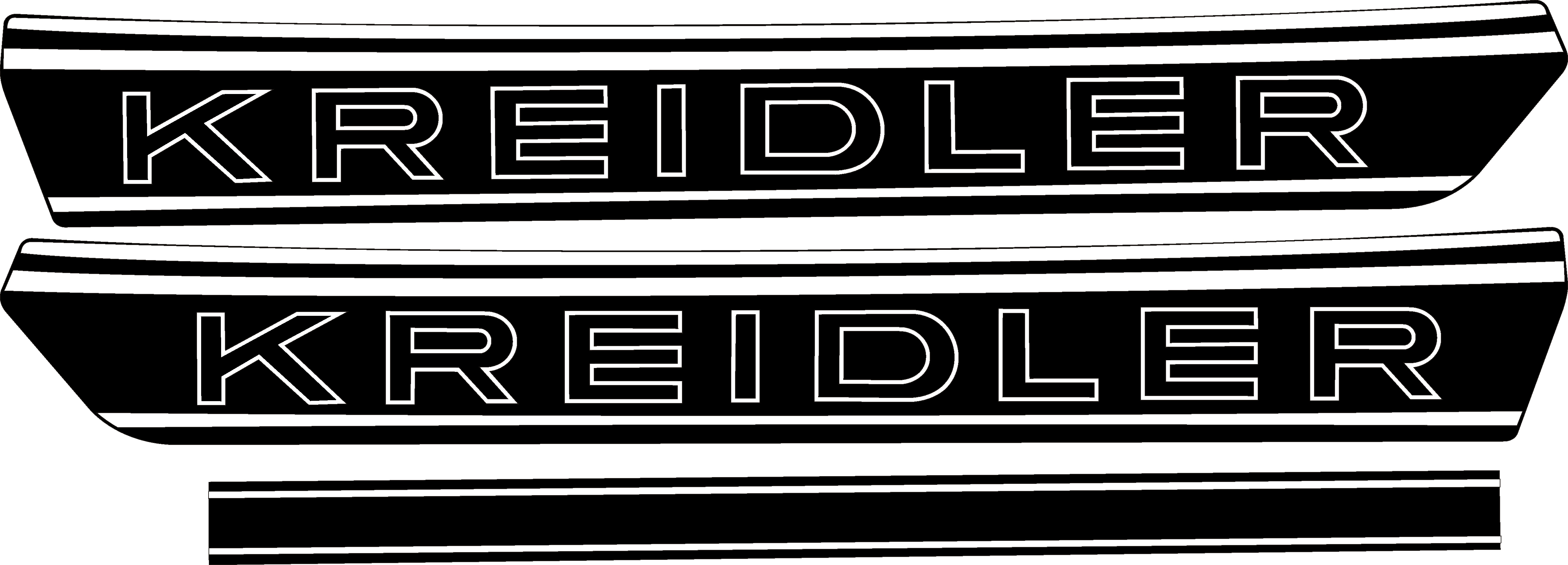 Kreidler tank stickers wit