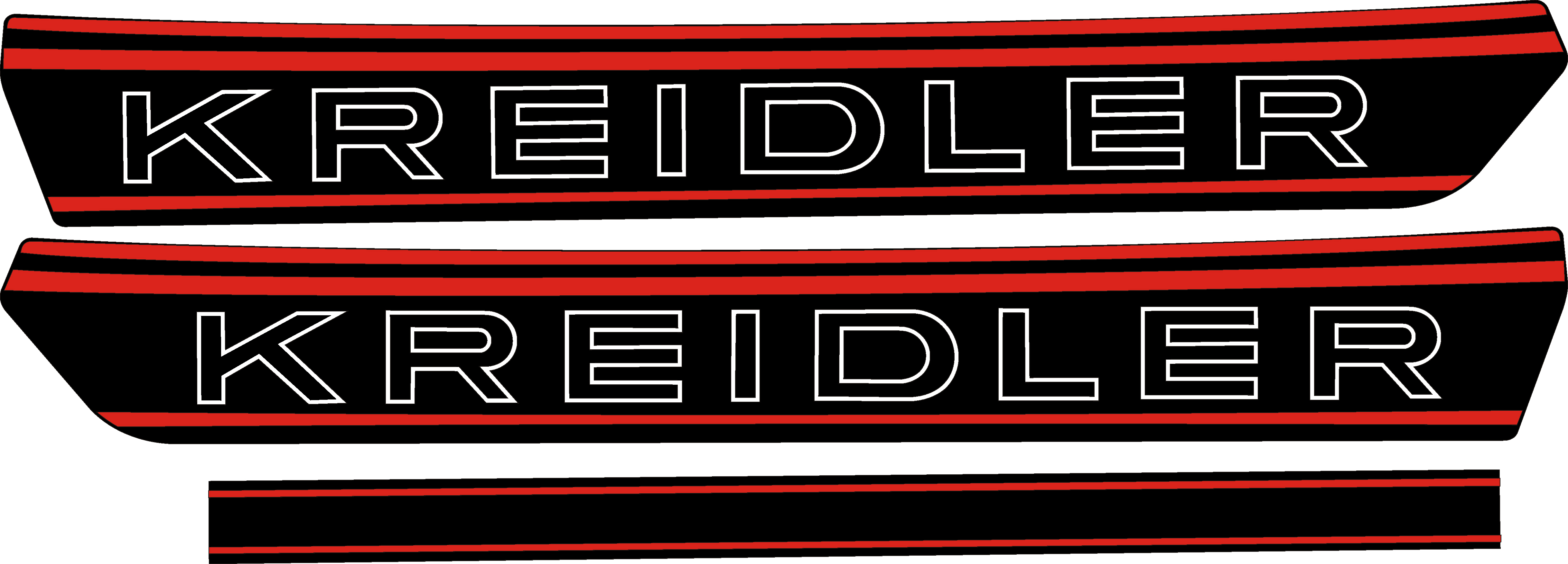 Kreidler tank stickers rood