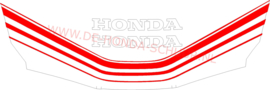 sticker tank honda nsr 50 eerste type rood