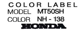 color label mt50SH NH-138
