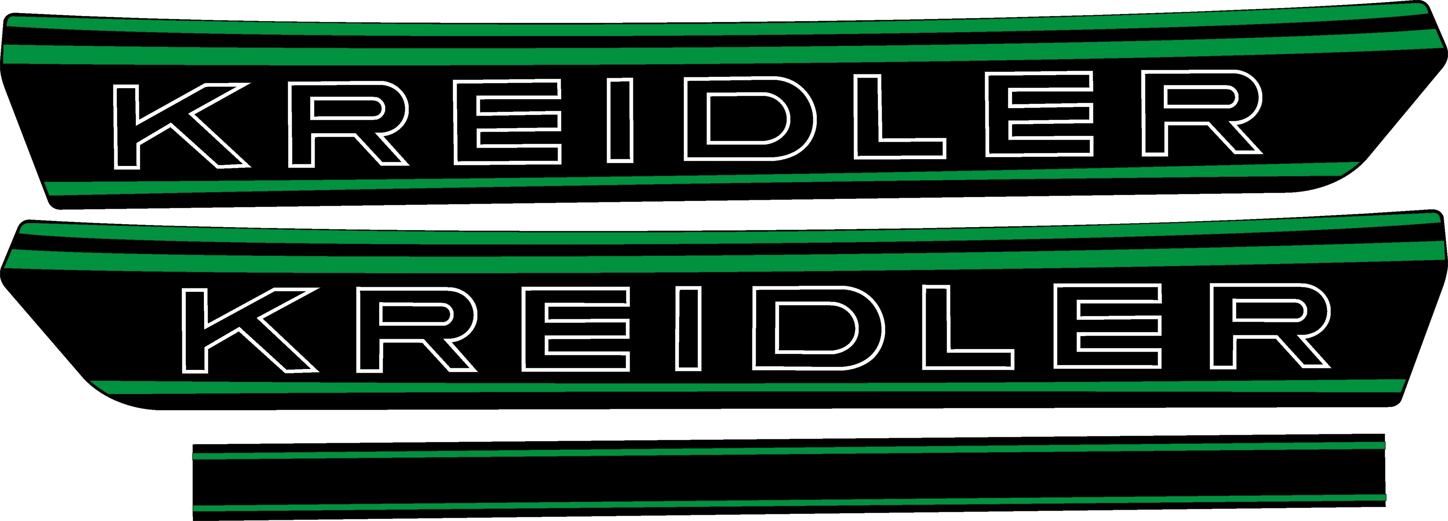 Kreidler tank stickers groen