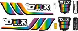 Set stickers Honda DAX ST CT Old school Zwart/REGENBOOG