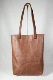 Shopper Cognac met magneetsluiting