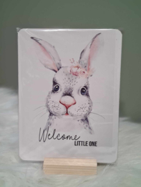 Houten kaart van de serie  beer/konijn dream big little one