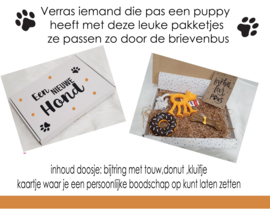 Brievenbus pakket puppy oranje