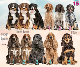 Houten hanger hond 13,14,15,16