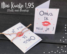 Kaartje Opa /Oma ik mis je