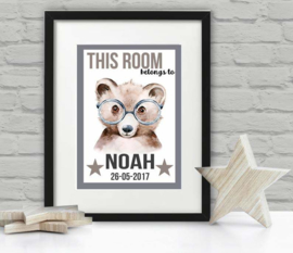 Geboorte posters in lijst NOAH