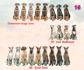 Houten hanger hond 13,14,15,16
