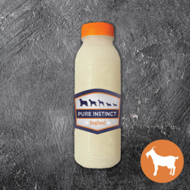 Pure Instinct rauwe geitenmelk  ca 330 ml (diepvries product dus uitsluitend afhalen)
