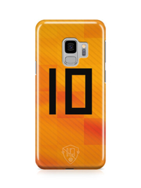 Oranje rugnummer hoesje Huawei smartphone softcase