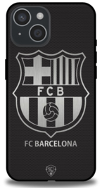 FC Barcelona hoesje Apple iPhone 15 Zwart Backcover softcase