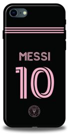 Messi Inter Miami hoesje iPhone 7 Backcover zwart roze