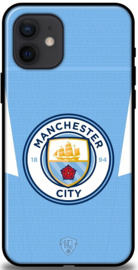 Manchester City hoesje iPhone 12 backcover lichtblauw