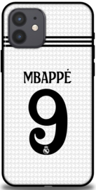 Mbappé Real Madrid iPhone 12 telefoonhoesje backcover wit