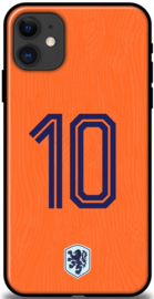 Oranje hoesje iPhone 11 rugnummer 10 Nederland