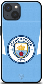 Manchester City hoesje iPhone 13 backcover lichtblauw