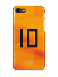 Oranje rugnummer 10 hoesje iPhone 7 softcase