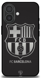 FC Barcelona hoesje Apple iPhone 16 Zwart Backcover softcase