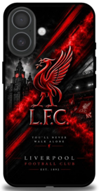 Liverpool F.C. telefoonhoesje Apple iPhone 16 Backcover softcase zwart rood
