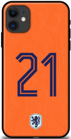 Oranje hoesje iPhone 11 nummer 21 Nederland