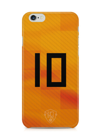 Oranje rugnummer hoesje iPhone 6 / 6s