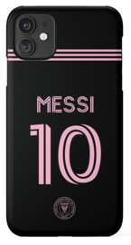 Messi Inter Miami hoesje iPhone 11 Backcover zwart roze