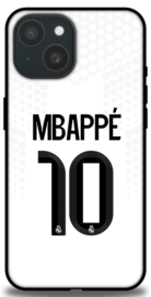 Mbappé 10 iPhone 15 Hoesje Real Madrid Shirt Backcover wit