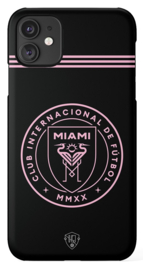 Inter Miami clublogo hoesje iPhone 11 backcover zwart roze