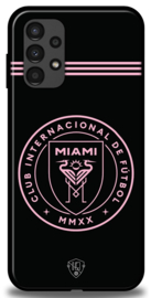 Inter Miami clublogohoesje Samsung Galaxy A13 backcover zwart roze
