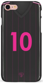 Zwart Roze rugnummer 10 hoesje iPhone 7 / 8 / Se (2020) softcase