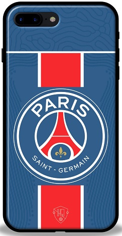 Modernisering eerste leeftijd PSG logo hoesje iPhone 8 Plus softcase | iPhone 8 Plus voetbal hoesjes |  voetbalhoesjes