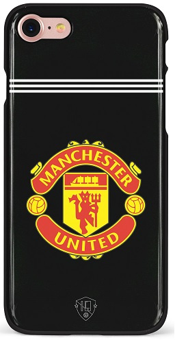 Zwart Manchester United iPhone 7 softcase | iPhone 7 voetbal hoesjes | voetbalhoesjes
